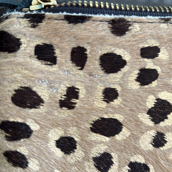 Oliveve Hair Calf Leopard Print Clutch - Picture 4 of 10